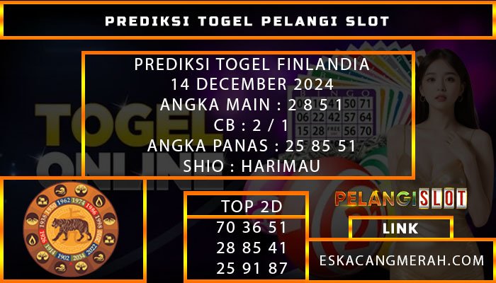 PREDIKSI TOGEL FINLANDIA 14/DESEMBER/2024