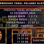 PREDIKSI TOGEL HONGKONG 30/DESEMBER/2024