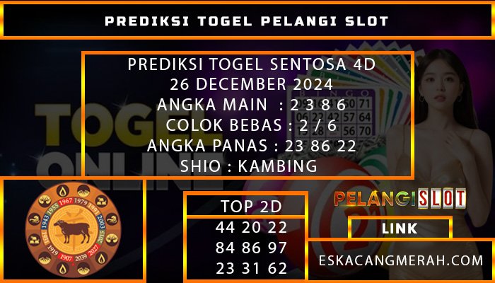 PREDIKSI TOGEL SENTOSA4D 26/DESEMBER/2024