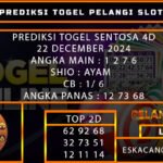 PREDIKSI TOGEL SENTOSA4D 22/DESEMBER/2024