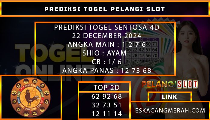 PREDIKSI TOGEL SENTOSA4D 22/DESEMBER/2024