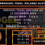PREDIKSI TOGEL SENTOSA4D 23/DESEMBER/2024