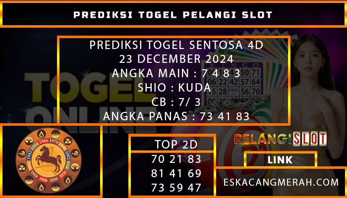 PREDIKSI TOGEL SENTOSA4D 23/DESEMBER/2024