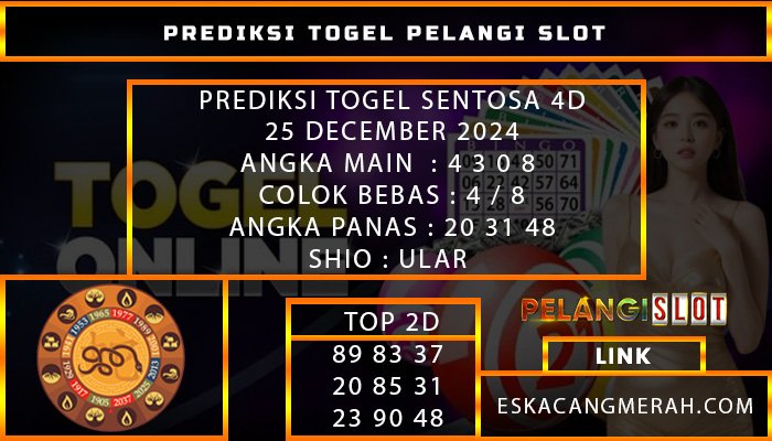 PREDIKSI TOGEL SENTOSA4D 25/DESEMBER/2024