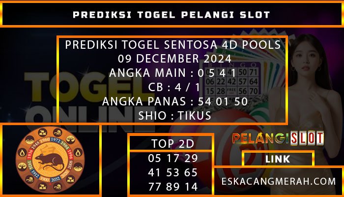 PREDIKSI TOGEL SENTOSA4D 09/DESEMBER/2024