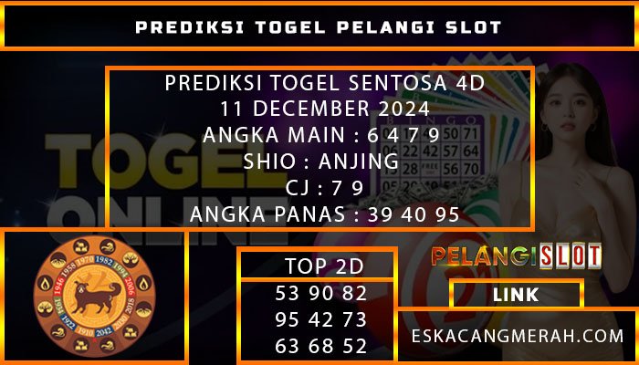 PREDIKSI TOGEL SENTOSA4D 11/DESEMBER/2024