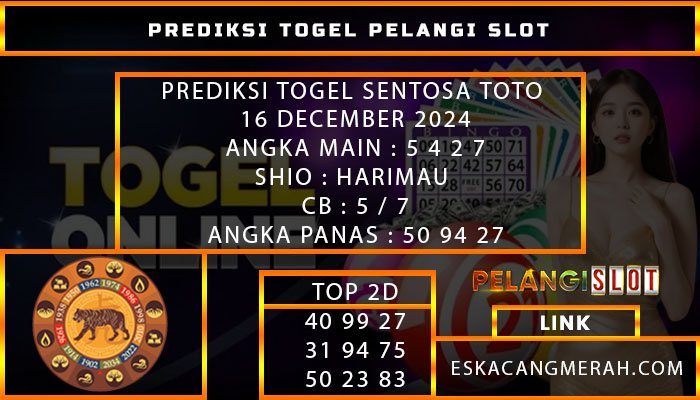 PREDIKSI TOGEL SENTOSATOTO 16/DESEMBER/2024