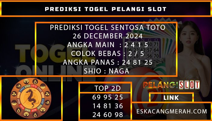 PREDIKSI TOGEL SENTOSATOTO 26/DESEMBER/2024