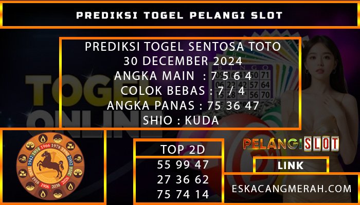 PREDIKSI TOGEL SENTOSATOTO 30/DESEMBER/2024