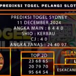 PREDIKSI TOGEL SYDNEY 11/DESEMBER/2024