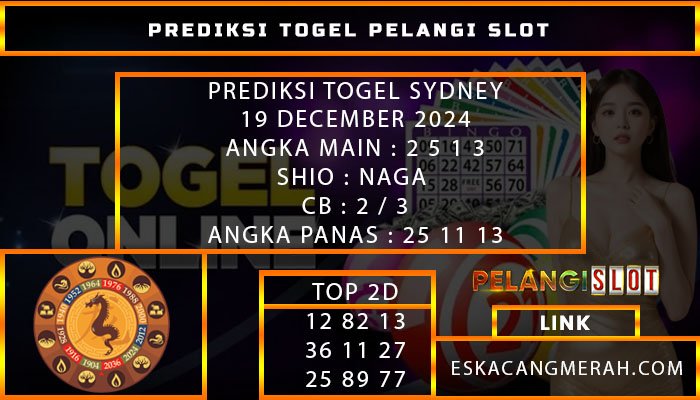 PREDIKSI TOGEL SYDNEY 19/DESEMBER/2024