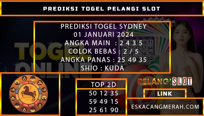 PREDIKSI TOGEL SYDNEY 01/JANUARI/2024