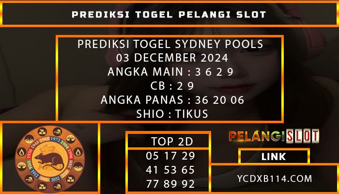 PREDIKSI TOGEL SYDNEY 03/DESEMBER/2024