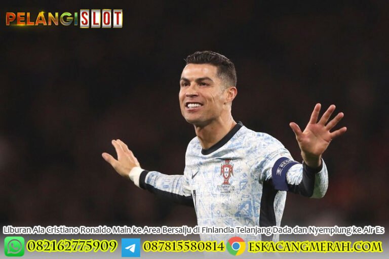 Liburan Ala Cristiano Ronaldo Main ke Area Bersalju di Finlandia Telanjang Dada dan Nyemplung ke Air Es
