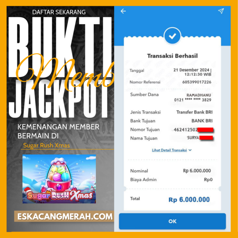 BUKTI JACKPOT MEMBER 21/DESEMBER/2024