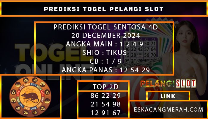 PREDIKSI TOGEL SENTOSA4D 20/DESEMBER/2024