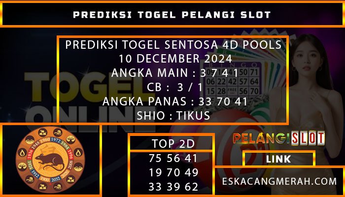 PREDIKSI TOGEL SENTOSA4D 10/DESEMBER/2024