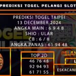 PREDIKSI TOGEL TAIPEI 13/DESEMBER/2024