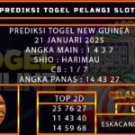 PREDIKSI TOGEL NEWGUINEA 21/JANUARI/2025