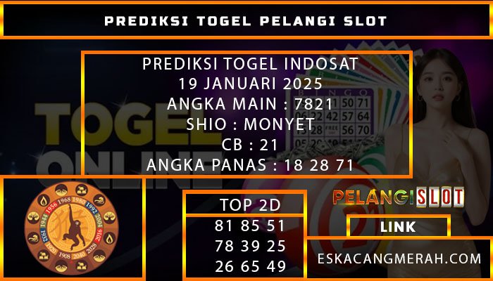 PREDIKSI TOGEL INDOSAT 19/JANUARI/2025