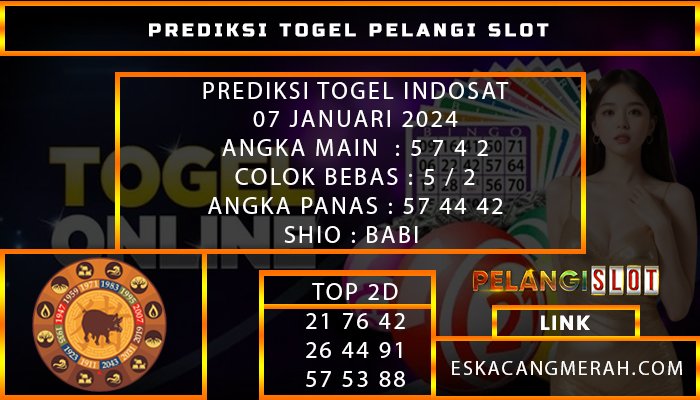 PREDIKSI TOGEL INDOSAT 07/JANUARI/2024