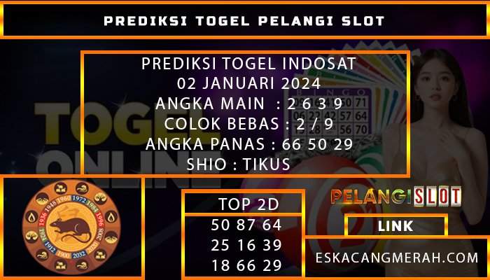 PREDIKSI TOGEL INDOSAT 02/JANUARI/2024