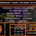 PREDIKSI TOGEL SINGAPORE 08/JANUARI/2024