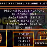 PELANGI SLOT – PREDIKSI TOGEL SINGAPORE 09/JANUARI/2024 Situs Togel Terpercaya Se-ASIA dan dengan Pasaran Togel Terbaik, Daftarkan Sekarang Juga Akun Kamu di Pelangi Slot. Banyak Bonus dan Diskon Togel nya juga. Berikut Prediksi Togel Hari ini.
