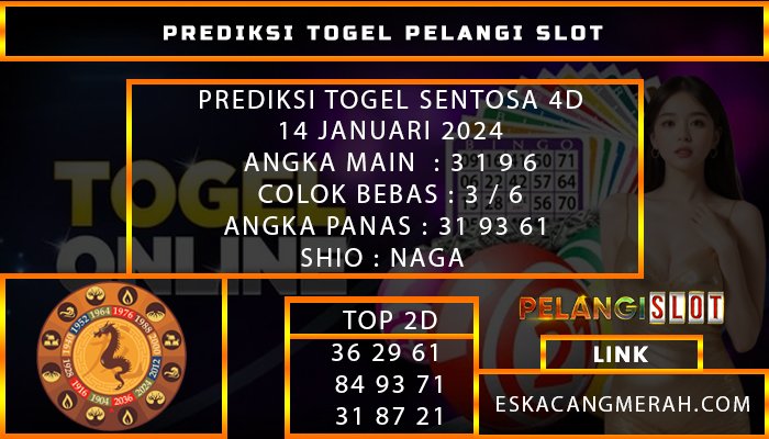 PREDIKSI TOGEL SENTOSA4D 14/JANUARI/2024