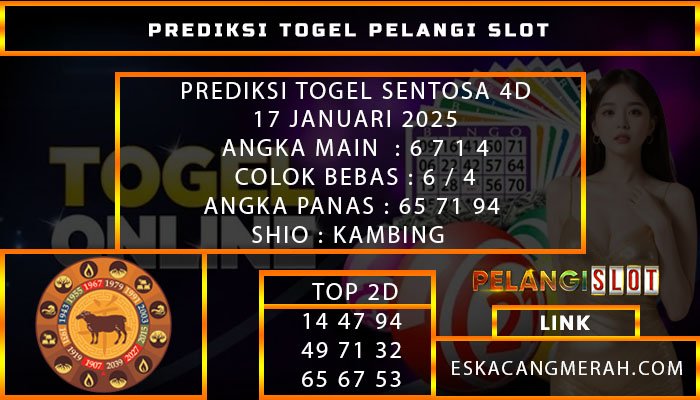 PREDIKSI TOGEL SENTOSA4D 17/JANUARI/2025