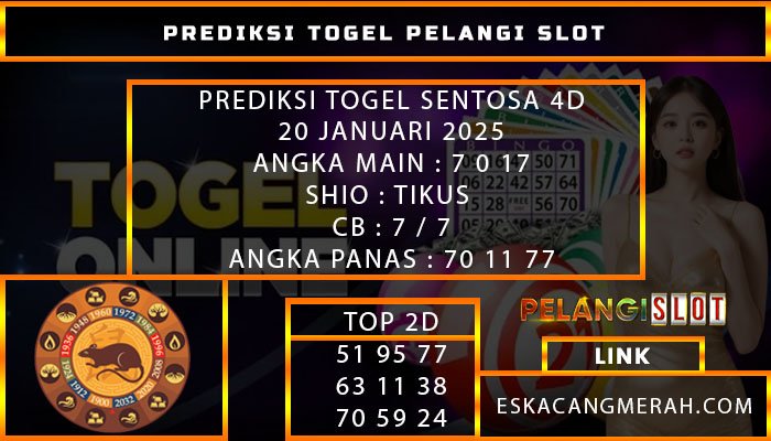 PREDIKSI TOGEL SENTOSA4D 20/JANUARI/2025