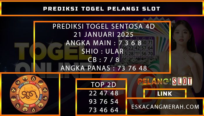 PREDIKSI TOGEL SENTOSA4D 21/JANUARI/2025