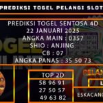 PREDIKSI TOGEL SENTOSA4D 22/JANUARI/2025