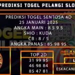 PREDIKSI TOGEL SENTOSA4D 25/JANUARI/2025