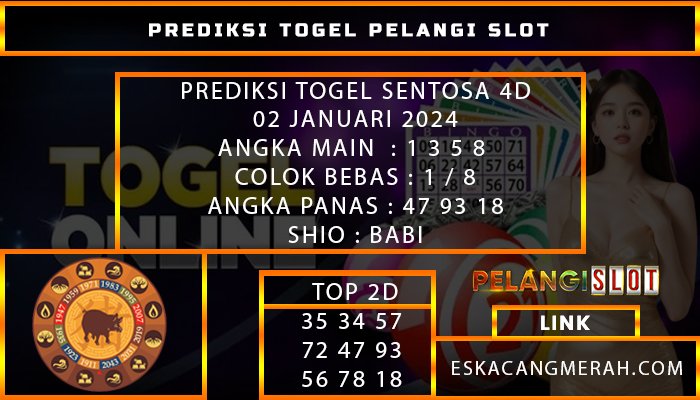 PREDIKSI TOGEL SENTOSA4D 02/JANUARI/2024