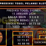 PREDIKSI TOGEL SYDNEY 15/JANUARI/2024