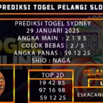 PREDIKSI TOGEL SYDNEY 29/JANUARI/2025