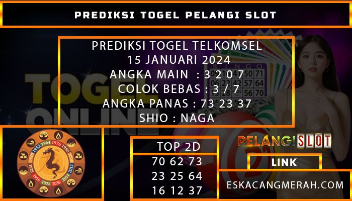 PREDIKSI TOGEL TELKOMSEL 15/JANUARI/2024