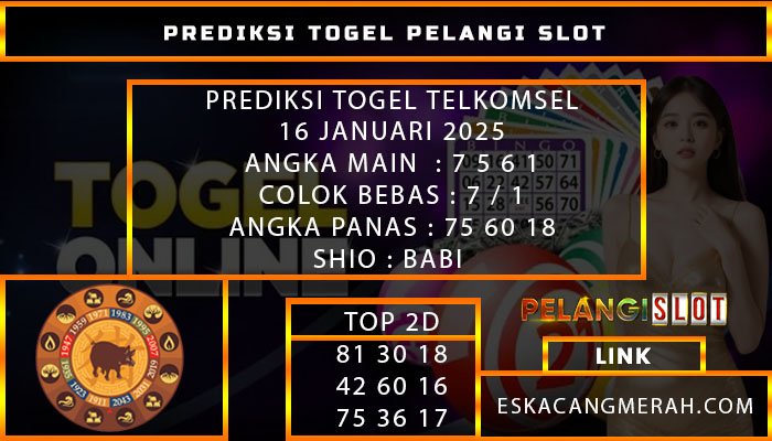 PREDIKSI TOGEL TELKOMSEL 16/JANUARI/2025