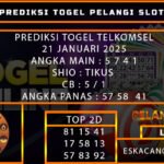 PREDIKSI TOGEL TELKOMSEL 21/JANUARI/2025
