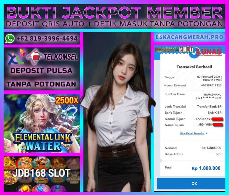 BUKTI JACKPOT JDB168SLOT 07/FEBRUARI/2025