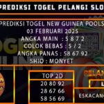 PREDIKSI TOGEL NEWGUINEA 03/FEBRUARI/2025