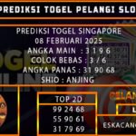 PREDIKSI TOGEL SINGAPORE 08/FEBRUARI/2025