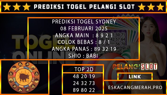 PREDIKSI TOGEL SYDNEY 08/FEBRUARI/2025