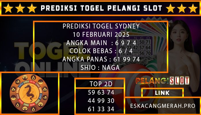 PREDIKSI TOGEL SYDNEY 10/FEBRUARI/2025