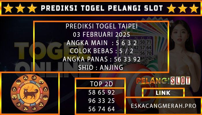 PREDIKSI TOGEL TAIPEI 03/FEBRUARI/2025
