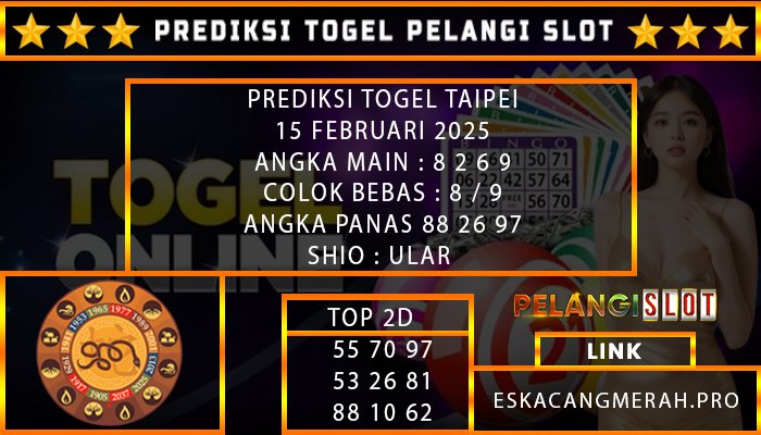 PREDIKSI TOGEL TAIPE 15/FEBRUARI/2025