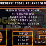 PREDIKSI TOGEL TELKOMSEL 14/FEBRUARI/2025