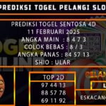 PREDIKSI TOGEL SENTOSA4D 11/FEBRUARI/2025