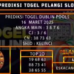 PREDIKSI TOGEL DUBLIN 16/MARET/2025